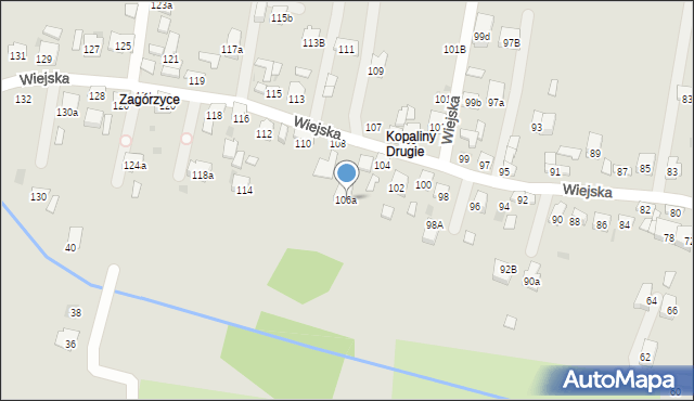 Brzesko, Wiejska, 106a, mapa Brzesko