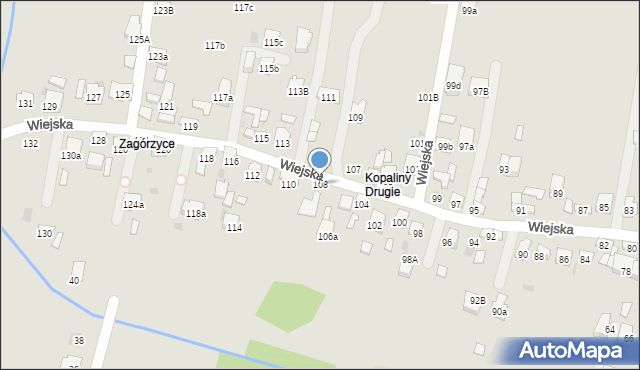 Brzesko, Wiejska, 108, mapa Brzesko