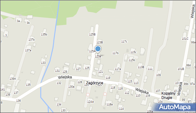 Brzesko, Wiejska, 123a, mapa Brzesko