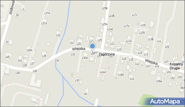 Brzesko, Wiejska, 128, mapa Brzesko