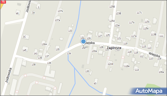 Brzesko, Wiejska, 132, mapa Brzesko