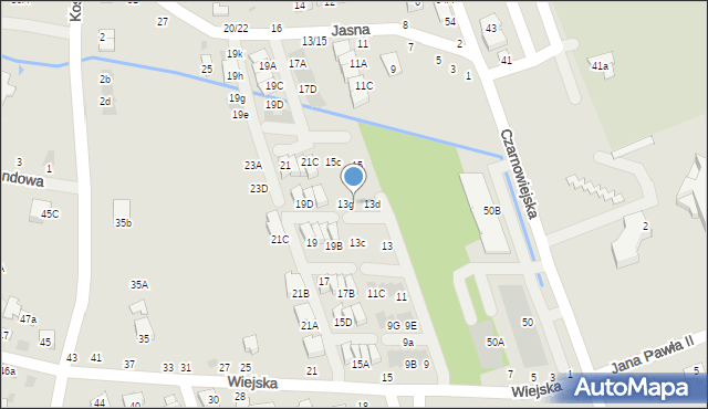 Brzesko, Wiejska, 13f, mapa Brzesko