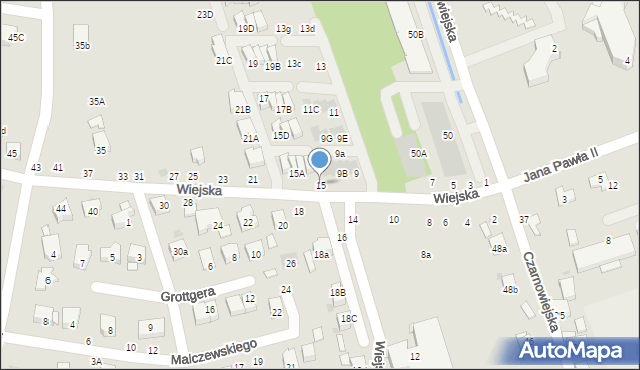 Brzesko, Wiejska, 15, mapa Brzesko