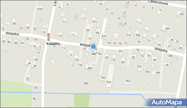 Brzesko, Wiejska, 68a, mapa Brzesko