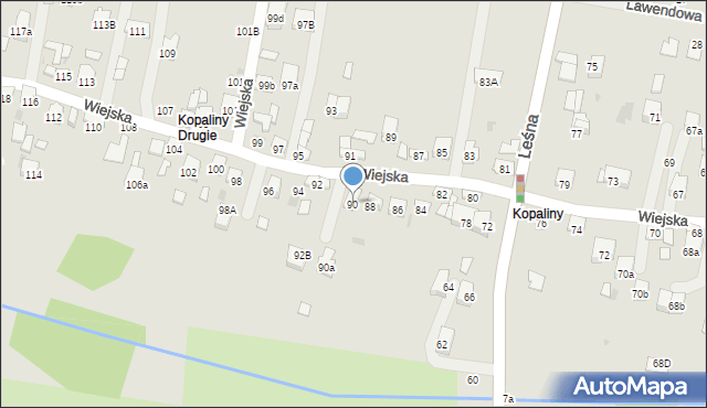 Brzesko, Wiejska, 90, mapa Brzesko