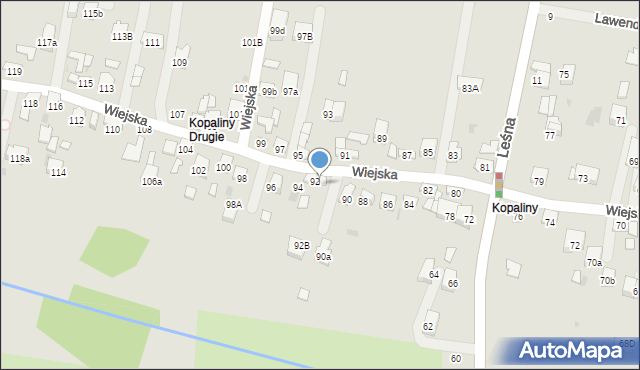 Brzesko, Wiejska, 92A, mapa Brzesko