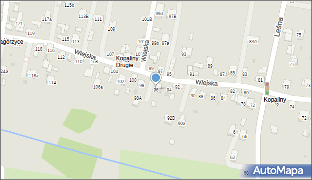 Brzesko, Wiejska, 96, mapa Brzesko