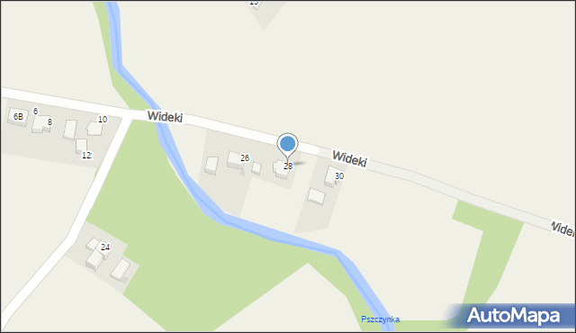 Brzeźce, Wideki, 28, mapa Brzeźce