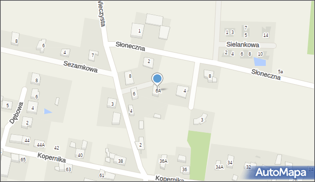 Brzezina, Wieczysta, 6A, mapa Brzezina