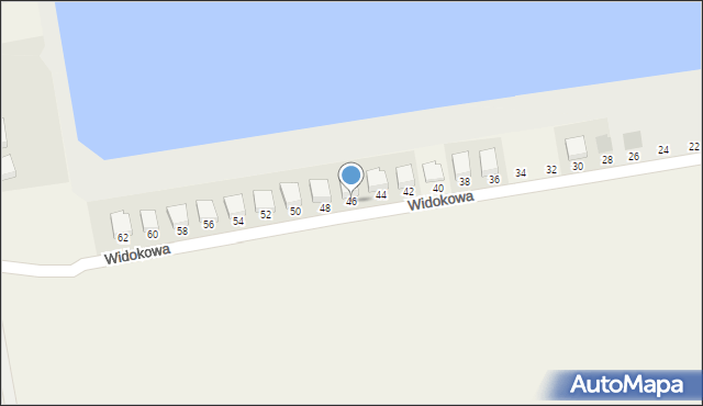 Brzezinki, Widokowa, 46, mapa Brzezinki