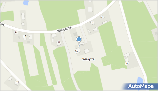 Brzeźnica, Wieloncza, 8, mapa Brzeźnica