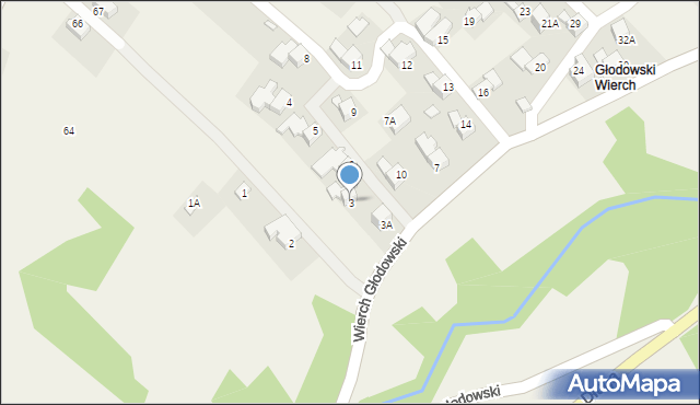 Bukowina Tatrzańska, Wierch Głodowski, 3, mapa Bukowina Tatrzańska