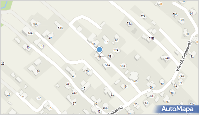 Bukowina Tatrzańska, Wierch Głodowski, 53, mapa Bukowina Tatrzańska