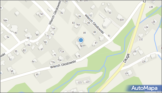 Bukowina Tatrzańska, Wierch Głodowski, 76, mapa Bukowina Tatrzańska