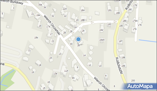 Bukowina Tatrzańska, Wierch Olczański, 16, mapa Bukowina Tatrzańska