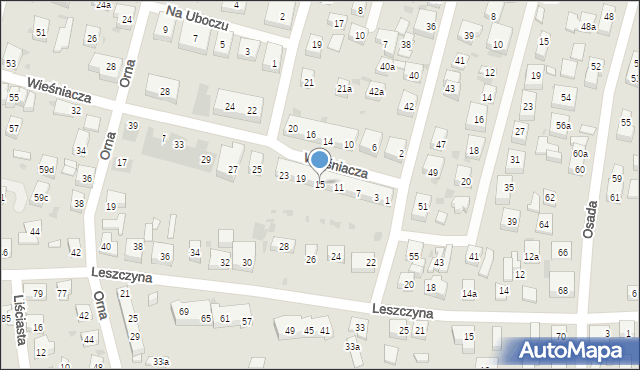 Bydgoszcz, Wieśniacza, 15, mapa Bydgoszczy