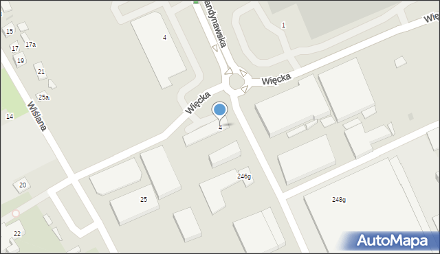 Bydgoszcz, Więcka Feliksa, 4, mapa Bydgoszczy