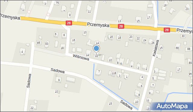 Bykowce, Wiśniowa, 12, mapa Bykowce