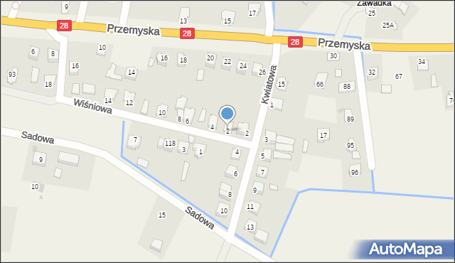 Bykowce, Wiśniowa, 2, mapa Bykowce
