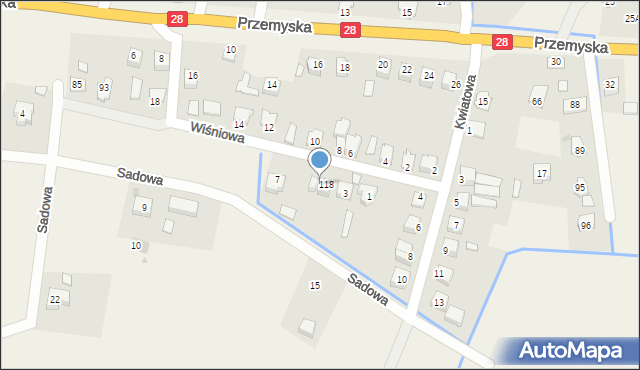 Bykowce, Wiśniowa, 5, mapa Bykowce