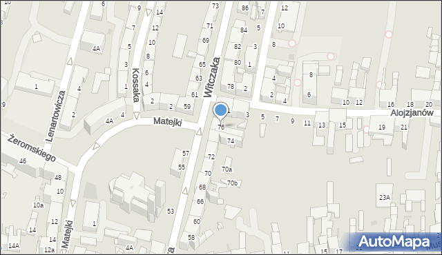 Bytom, Witczaka Stanisława, 76, mapa Bytomia