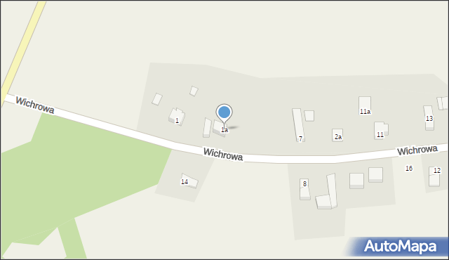 Cewice, Wichrowa, 1a, mapa Cewice