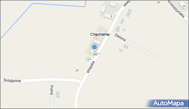 Chachalnia, Wiejska, 10a, mapa Chachalnia