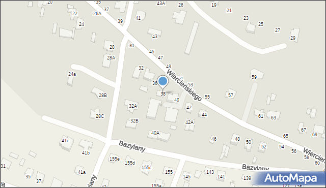 Chełm, Wiercieńskiego Henryka, 38, mapa Chełma