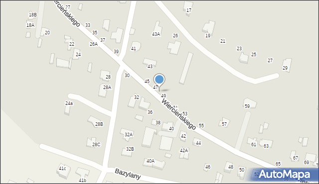 Chełm, Wiercieńskiego Henryka, 47A, mapa Chełma