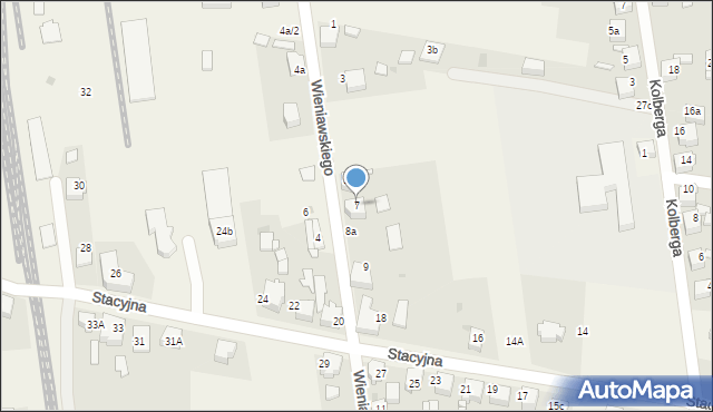 Chełm Śląski, Wieniawskiego Henryka, 7, mapa Chełm Śląski