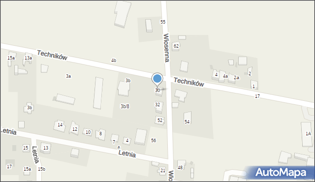Chełm Śląski, Wiosenna, 30, mapa Chełm Śląski