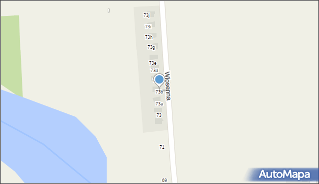 Chełm Śląski, Wiosenna, 73b, mapa Chełm Śląski