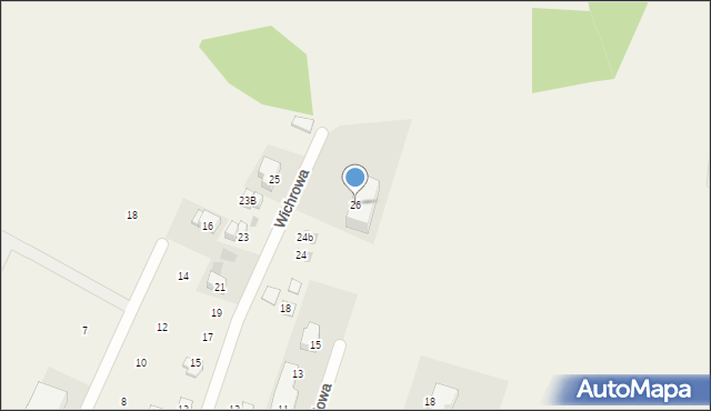 Chłapowo, Wichrowa, 26, mapa Chłapowo