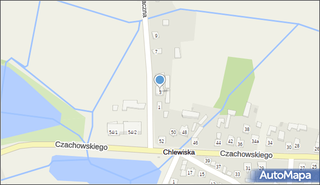 Chlewiska, Wiatraczna, 3, mapa Chlewiska