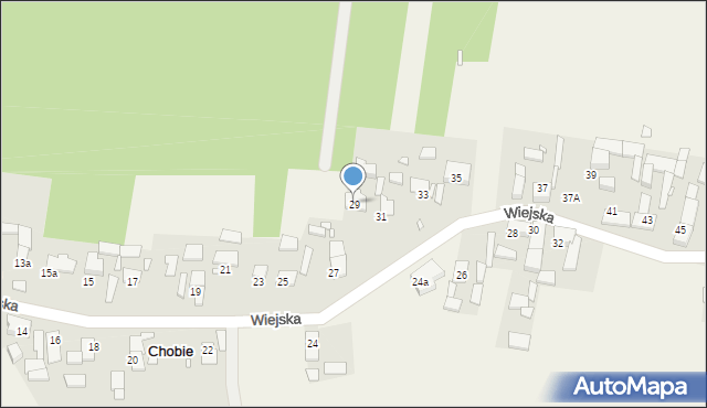 Chobie, Wiejska, 29, mapa Chobie