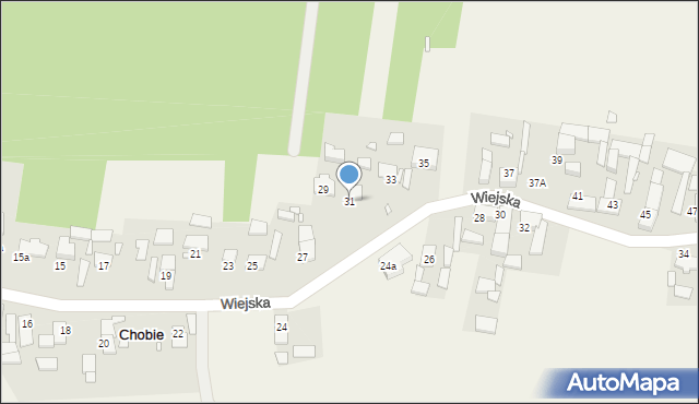 Chobie, Wiejska, 31, mapa Chobie