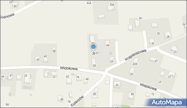 Chorowice, Widokowa, 28, mapa Chorowice