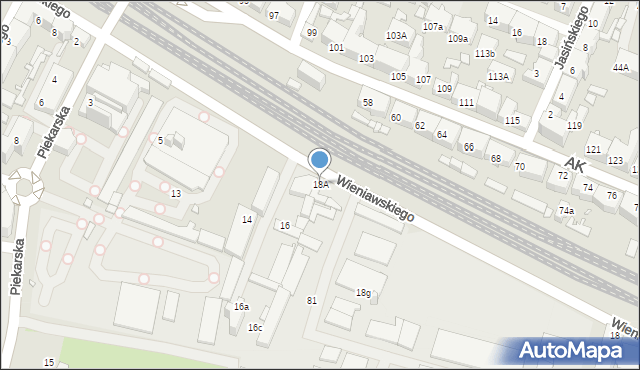 Chorzów, Wieniawskiego Henryka, 18A, mapa Chorzów