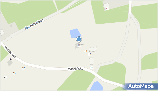 Chwaszczyno, Wiczlińska, 22, mapa Chwaszczyno