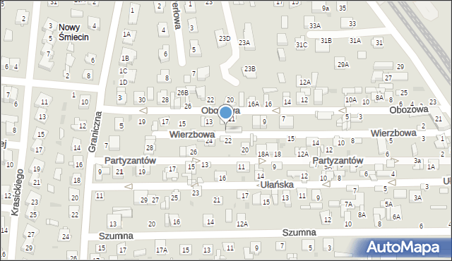 Ciechanów, Wierzbowa, 12, mapa Ciechanów