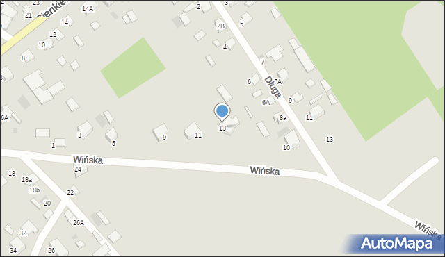 Ciechanowiec, Wińska, 13, mapa Ciechanowiec