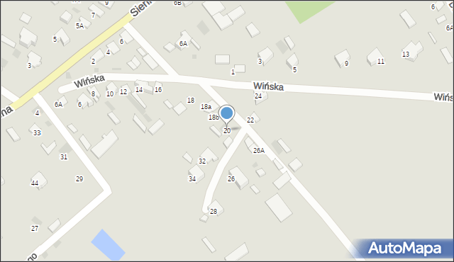 Ciechanowiec, Wińska, 20, mapa Ciechanowiec