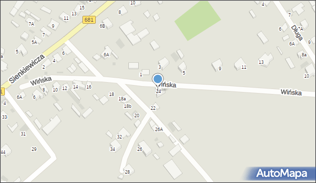 Ciechanowiec, Wińska, 24, mapa Ciechanowiec