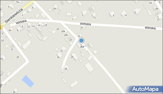 Ciechanowiec, Wińska, 26A, mapa Ciechanowiec