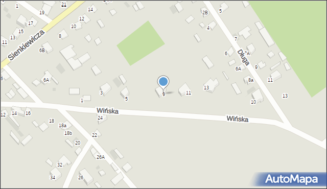 Ciechanowiec, Wińska, 9, mapa Ciechanowiec