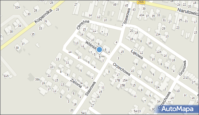 Ciechocinek, Wiśniowa, 3, mapa Ciechocinek