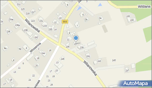 Cieciszew, Wilanowska, 237, mapa Cieciszew