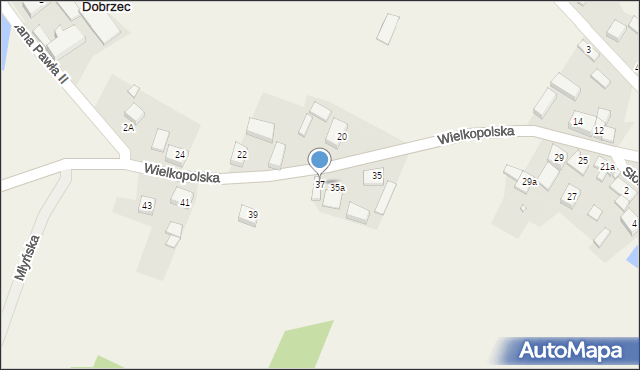 Cieszyn, Wielkopolska, 37, mapa Cieszyna