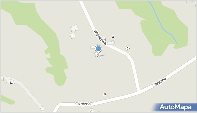 Ciężkowice, Widokowa, 5, mapa Ciężkowice