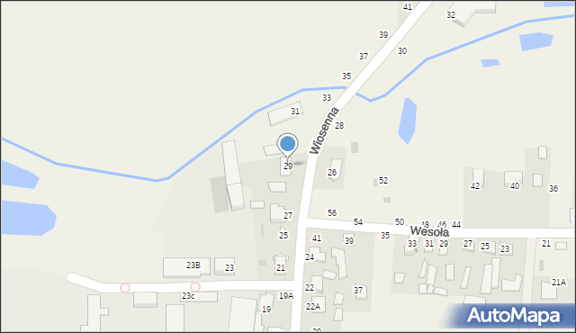 Cybulice Małe, Wiosenna, 29, mapa Cybulice Małe